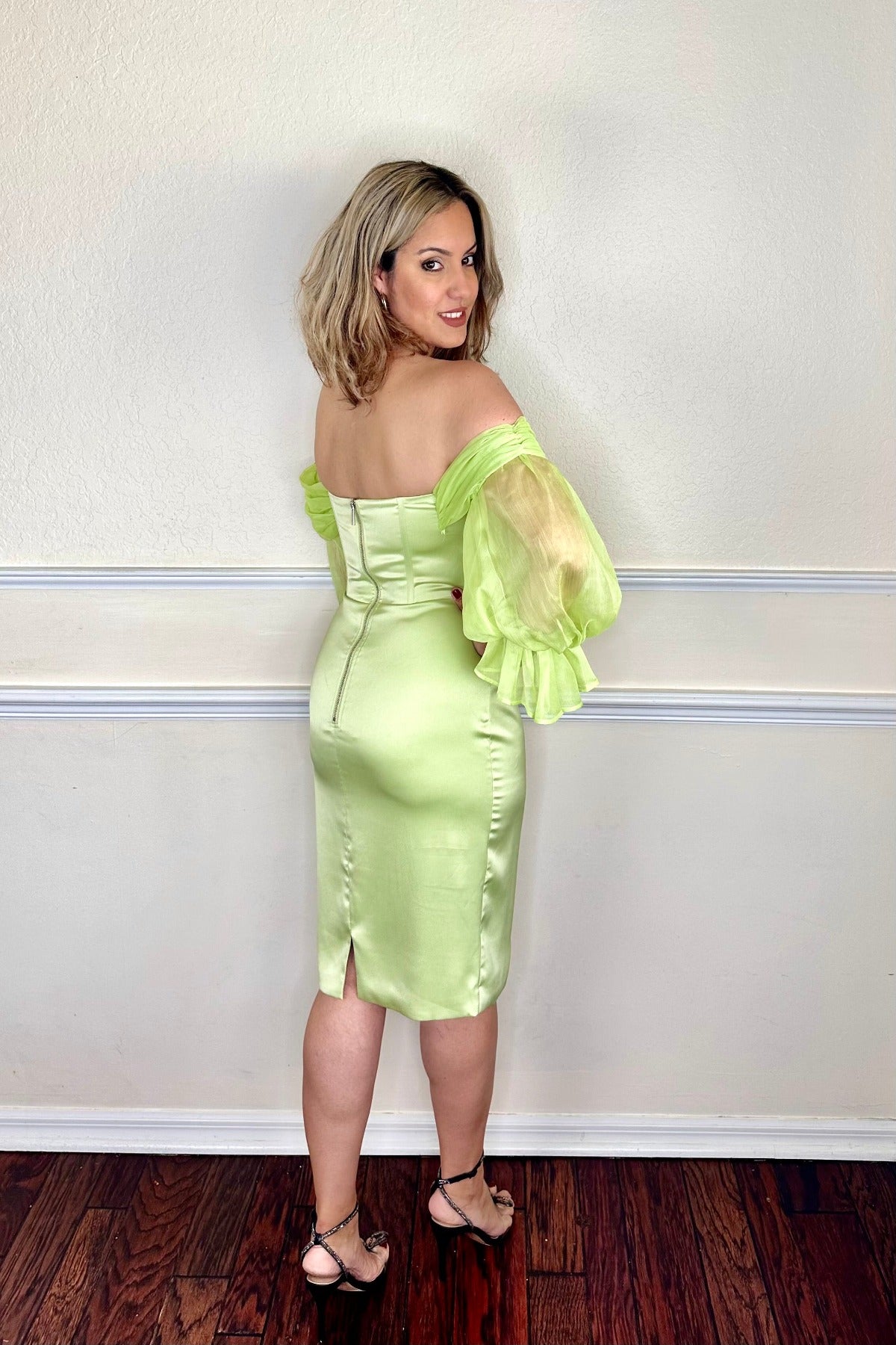 LYDIA LIME DRESS